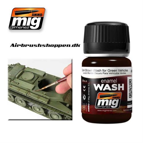 A.MIG-1005 Dark Brown Wash for Green Vehicles 35 ml
